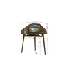 Manhattan Comfort Bradley Corner Desk, Rustic Brown and Yellow 229BMC94